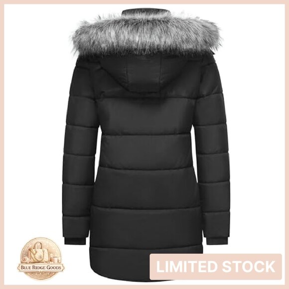 Winter Puffer Coat with Removable Hood Classic Chic Slim Fit Warm Jacket - Picture 3 of 8